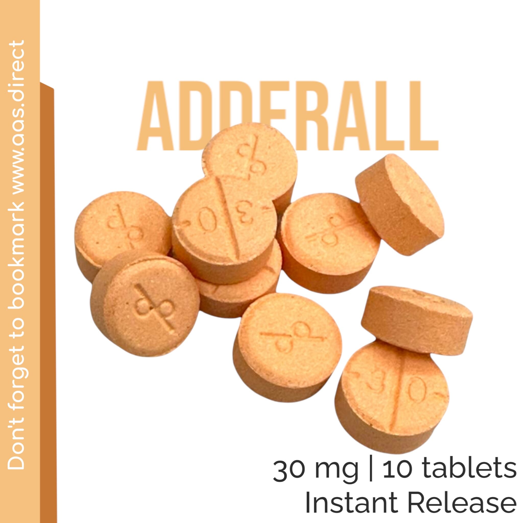 Adderall (Amphetamine) 30mg  – Black Package